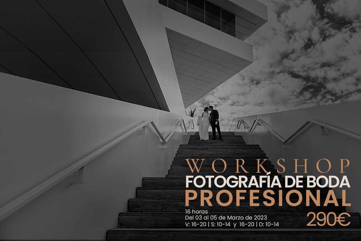 Formación de Workshop de fotografía de boda en Arts & Photo Wedding del 3 al 5 de marzo de 2023