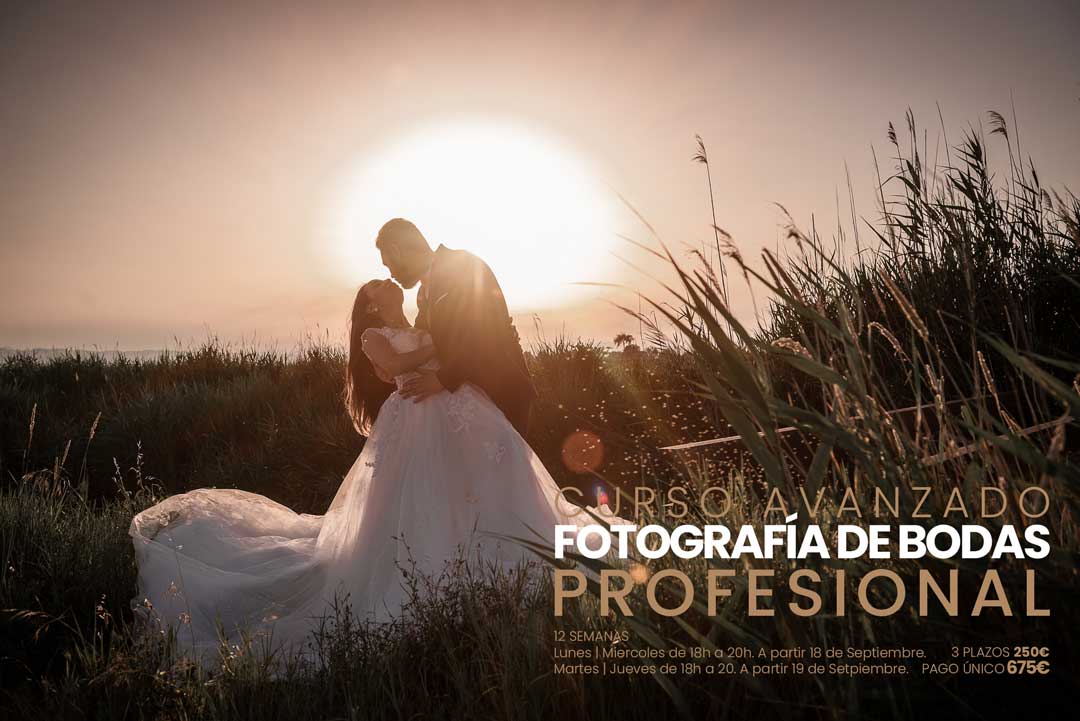 Formación de Curso avanzado de fotografía de boda en Arts & Photo Wedding a partir del 18 y 19 de septiembre de 2023