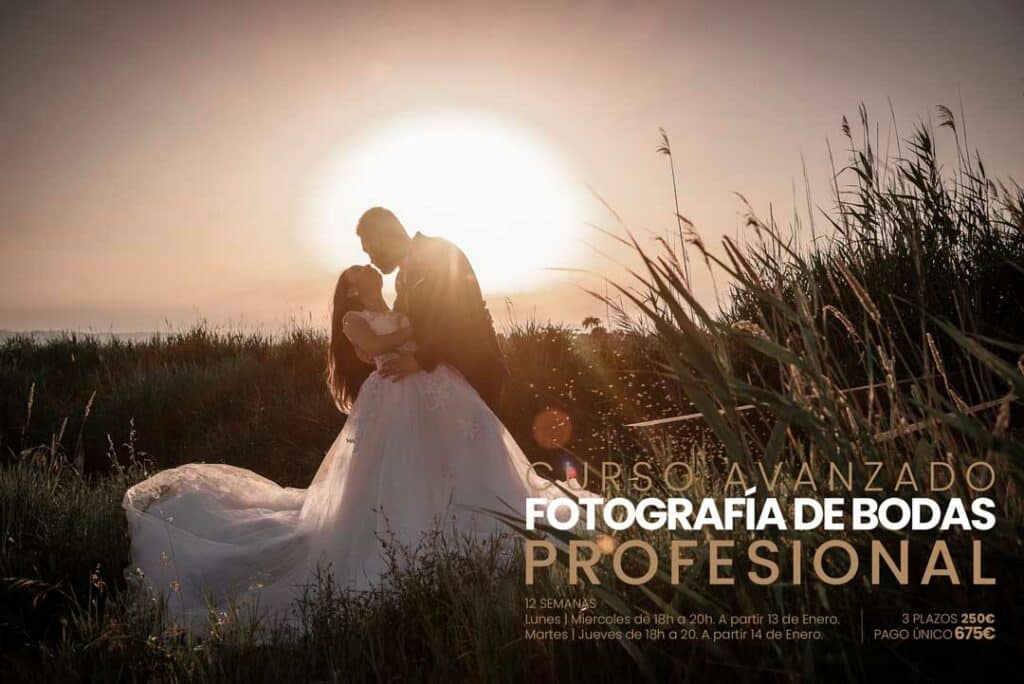 Formación de Curso avanzado de fotografía de boda en Arts & Photo Wedding a partir del 14 y 14 de Enero de 2025