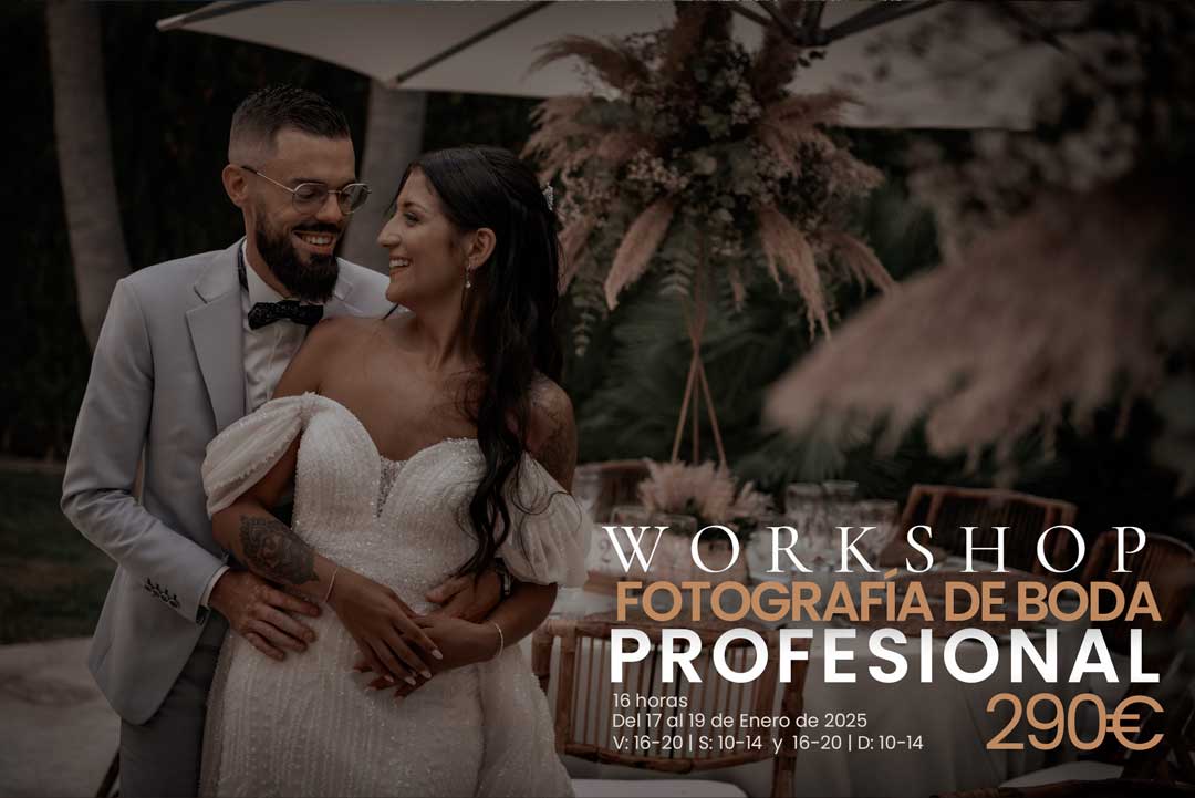 Formación de Workshop de fotografía de boda en Arts & Photo Wedding del 17 de enero al 19 de enero de 2025