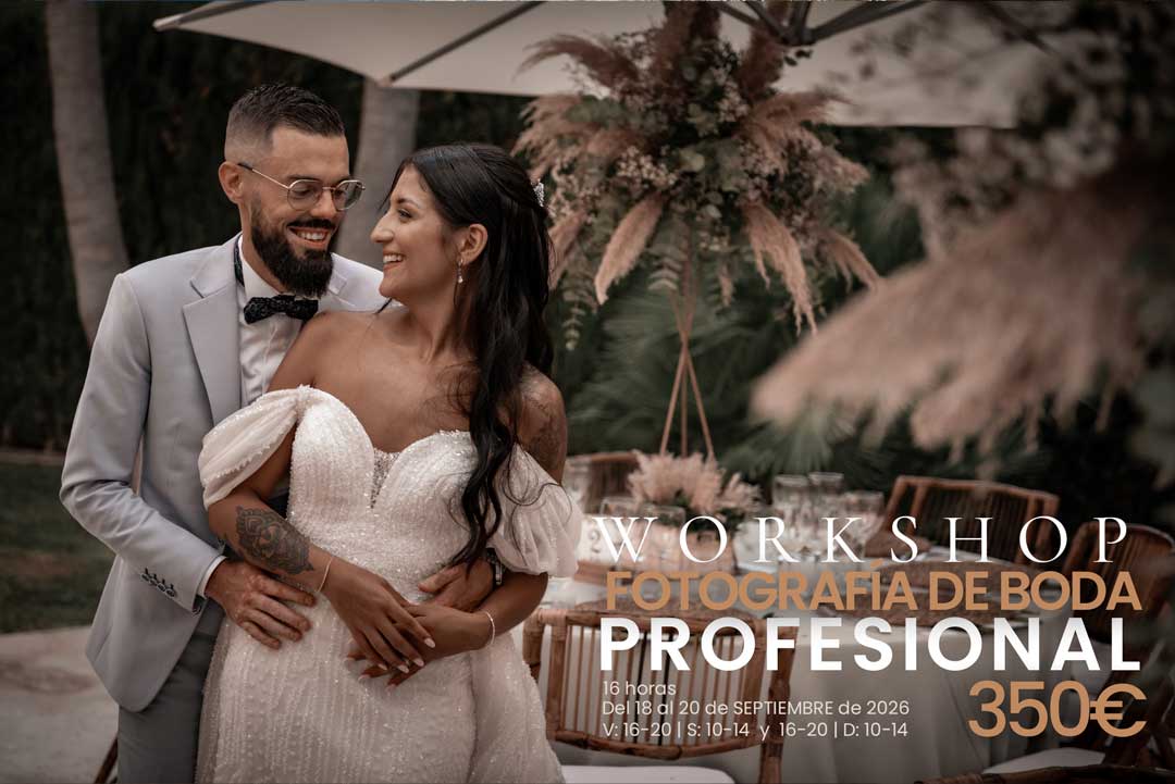 Formación de Workshop de fotografía de boda en Arts & Photo Wedding del 18 al 20 de septiembre de 2026 en Valencia