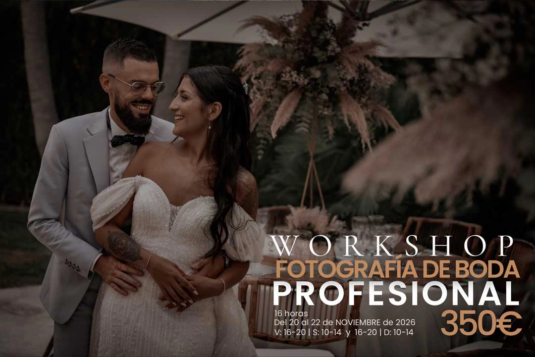Formación de Workshop de fotografía de boda en Arts & Photo Wedding del 20 al 22 de noviembre de 2026 en Valencia hvoer